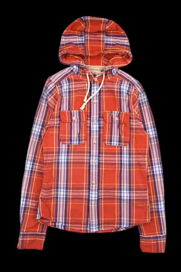 [남성] 후드체크셔츠