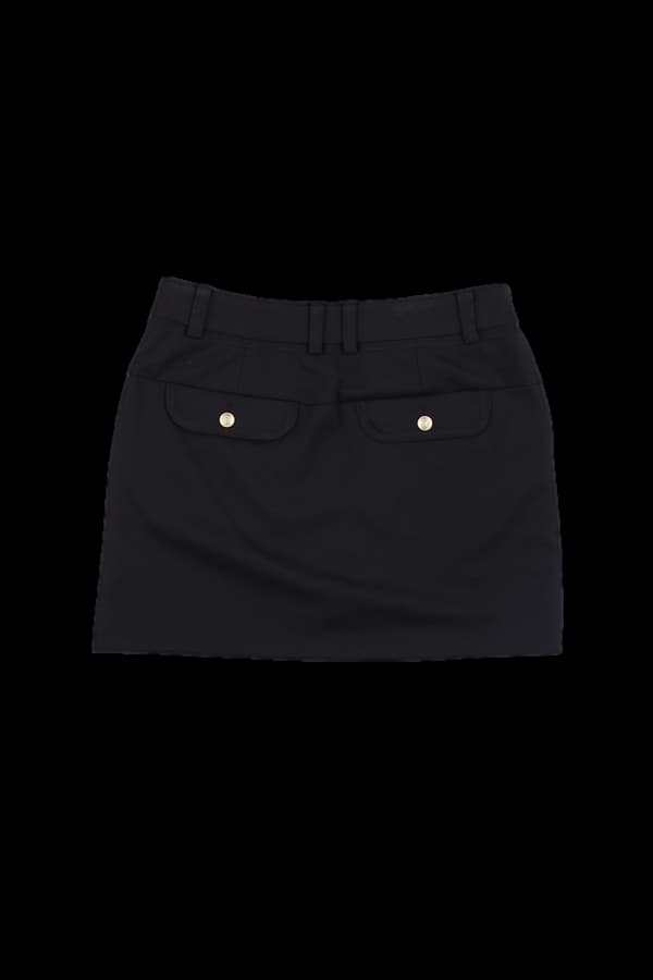 사이드 버튼 미니 스커트