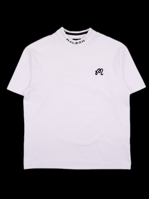 [남성] 하이넥 로고 반팔