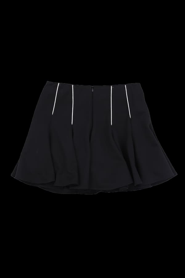 패턴 로고 플레어 스커트