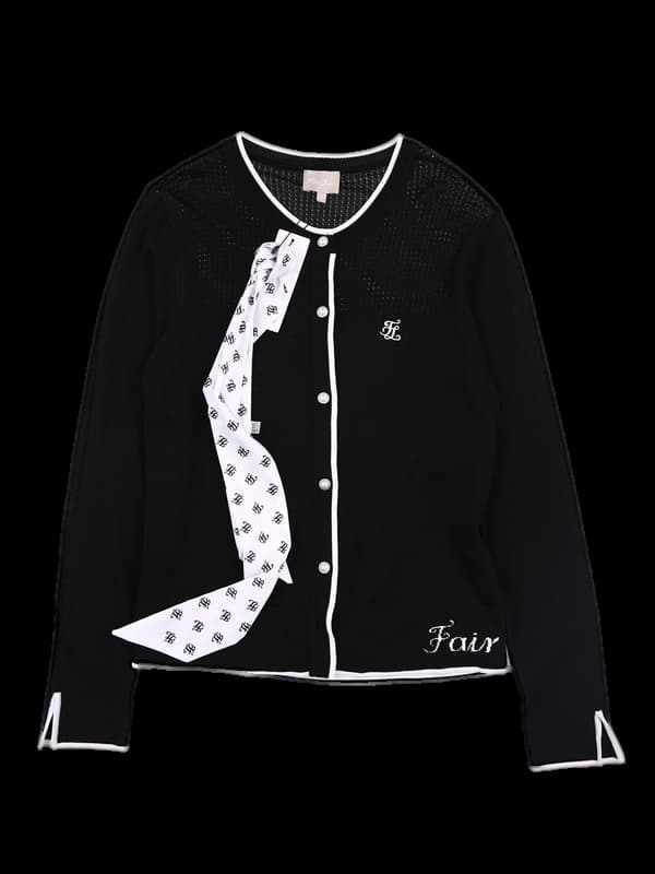 [새상품] [2025] 리본 타이 로고 가디건