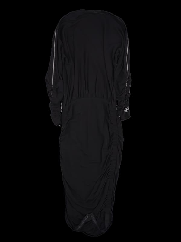 보트넥 셔링 원피스 