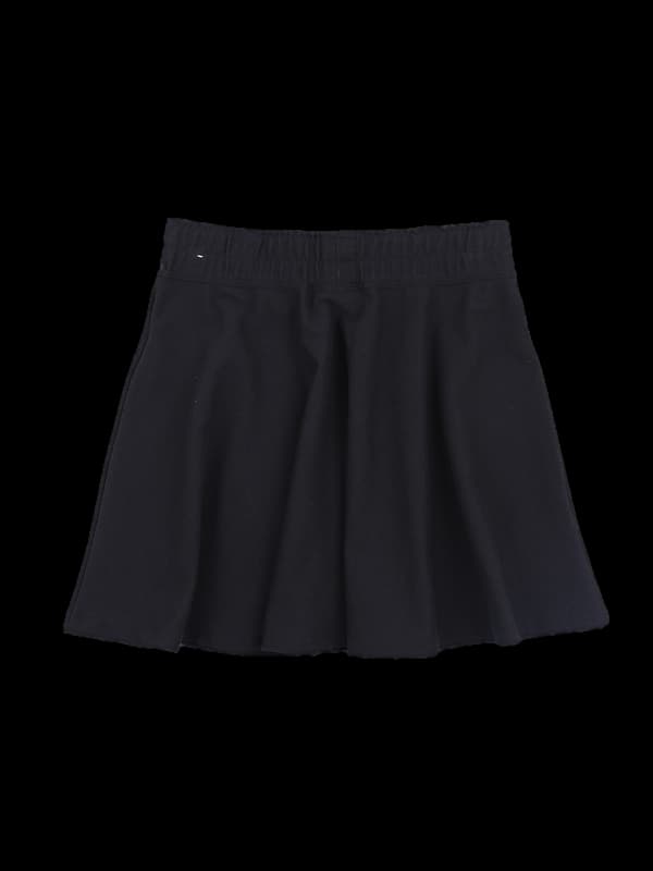 로고 플레어 스커트