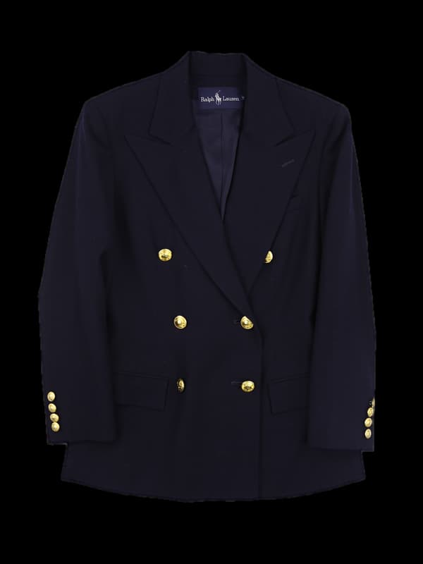 투버튼 모직 자켓 