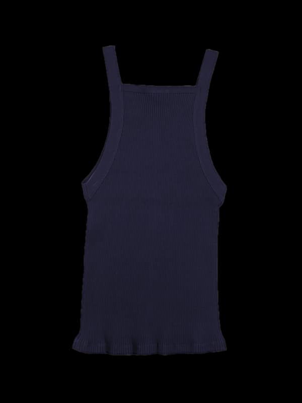 골지 민소매 티셔츠