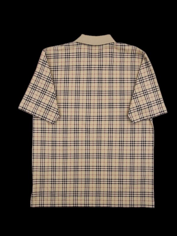 [남성] 체크 카라 반팔 티셔츠