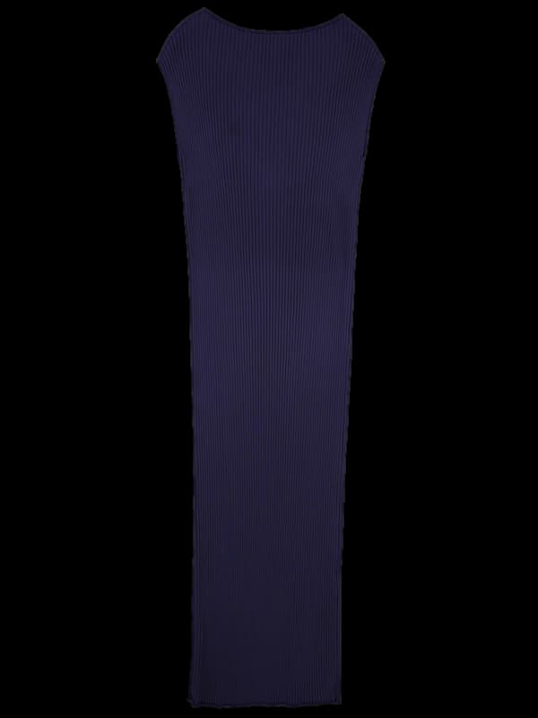 골지 보트넥 민소매 원피스