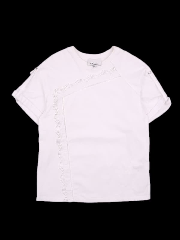 자수 패턴 반팔 