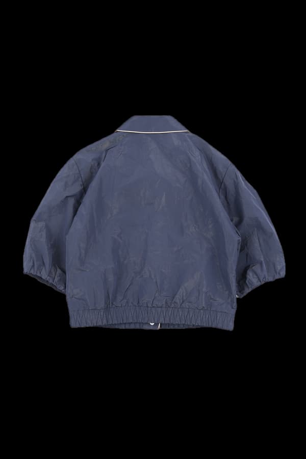 광택 반팔 점퍼