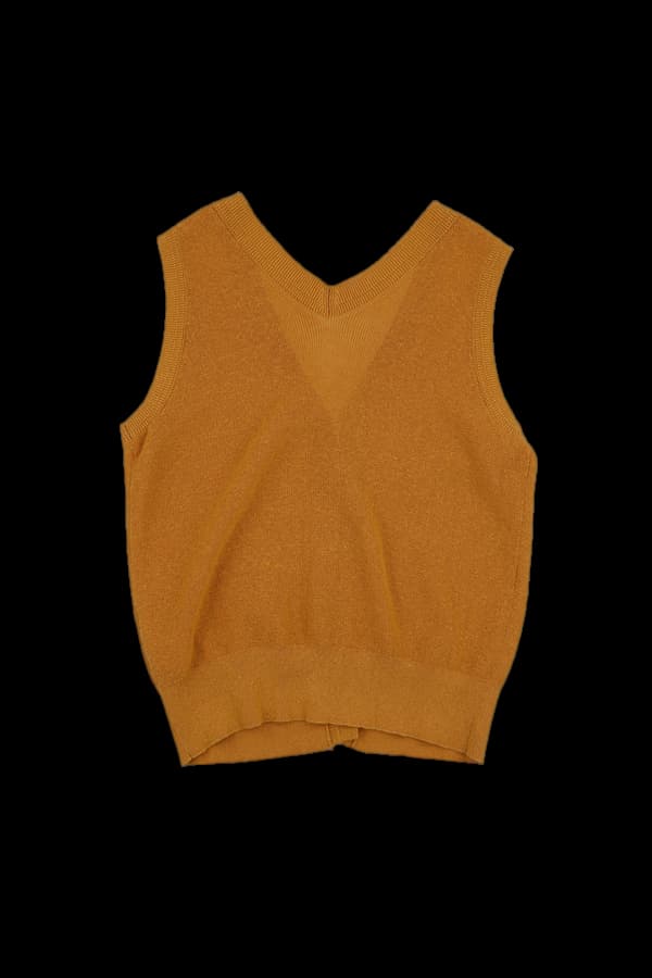 브이넥 민소매 가디건