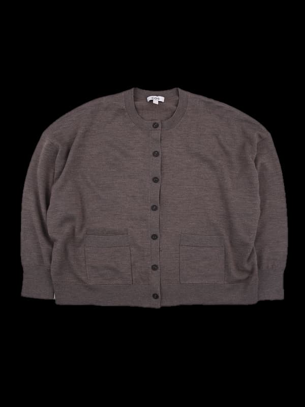 버튼 라운드 가디건 