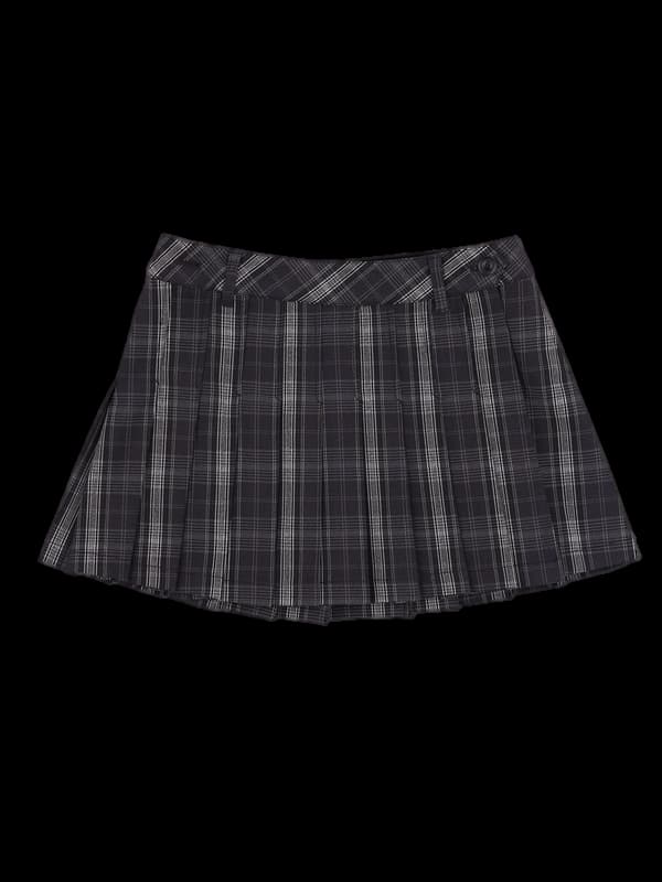 체크 플리츠 스커트