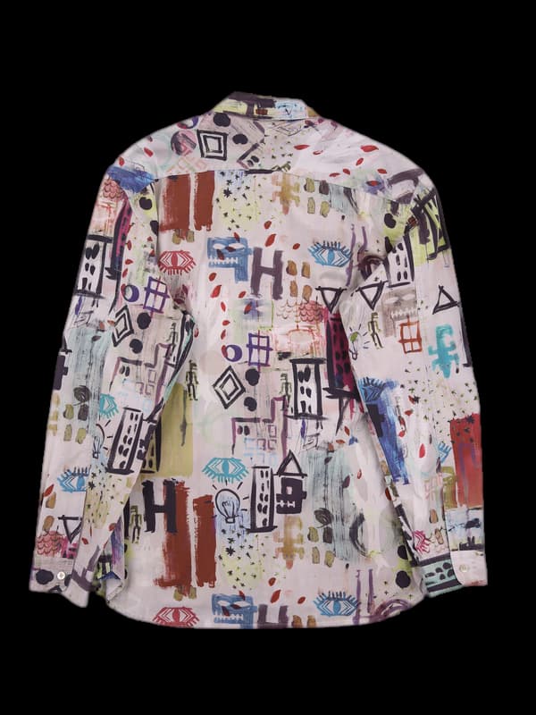 [남성] 패턴 프린팅 긴팔 셔츠