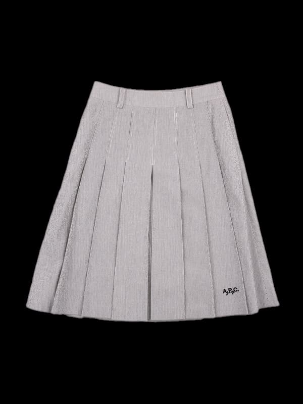 [2024] 코튼 플리츠 미디 스커트