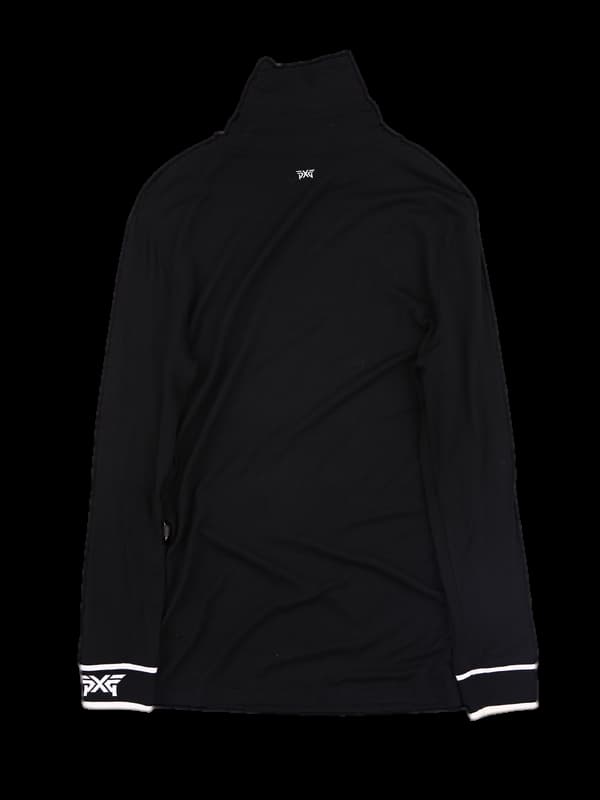 배색 로고 폴라 긴팔