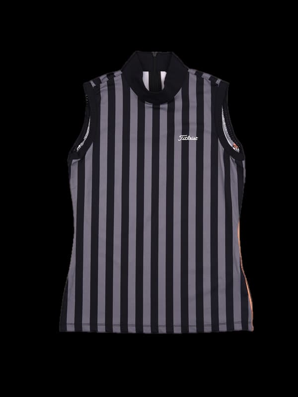 스트라이프 민소매 티셔츠