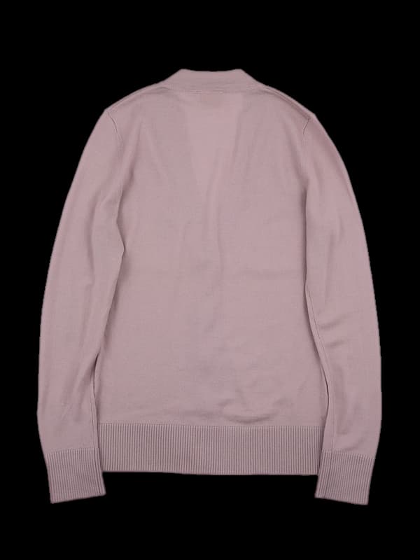 로고 포인트 브이넥 가디건 