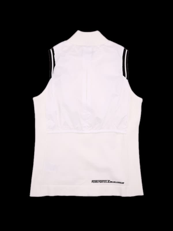 로고 니트 베스트 집업 