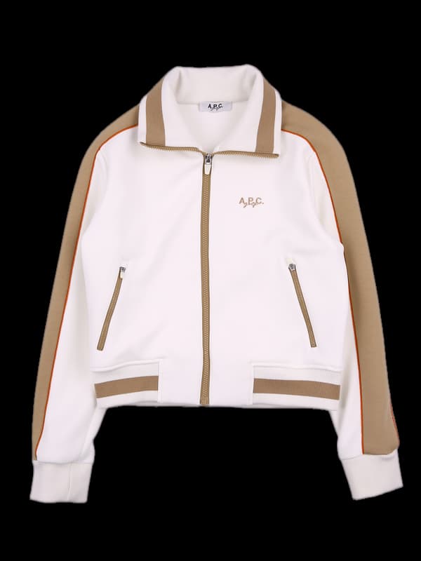 배색 로고 져지 집업 