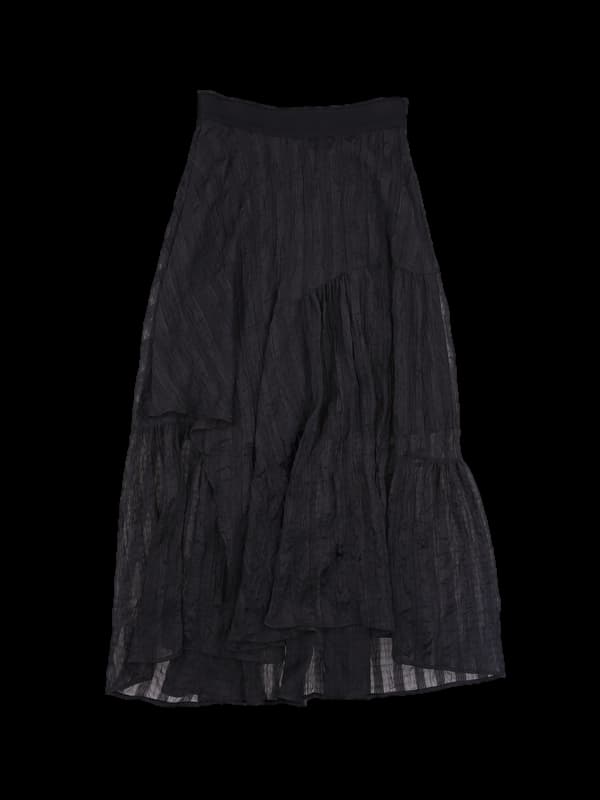 레이스 쉬폰 롱 스커트