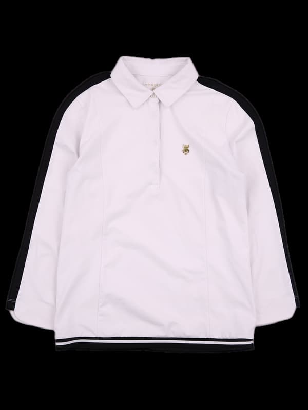 배색 긴팔카라티