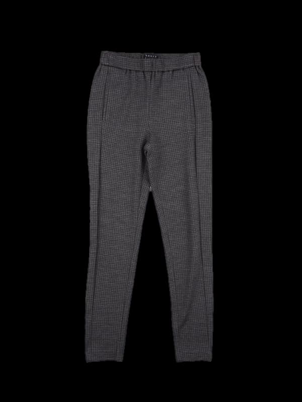 체크 패턴 울 팬츠