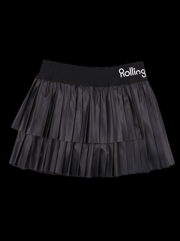 가죽 플리츠 스커트