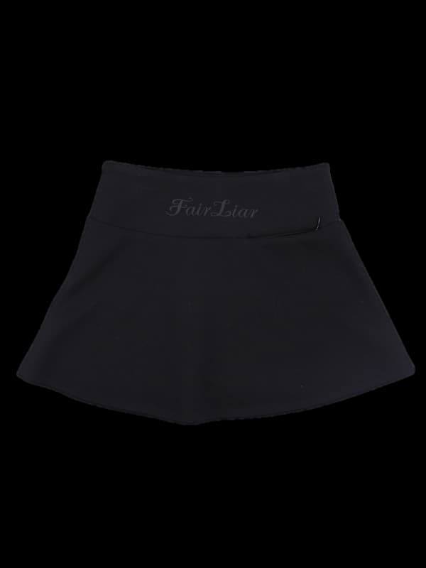 로고 플레어 스커트