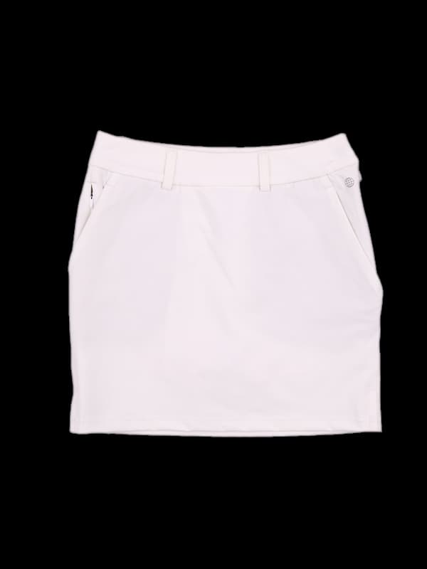 나일론 로고 슬림 스커트