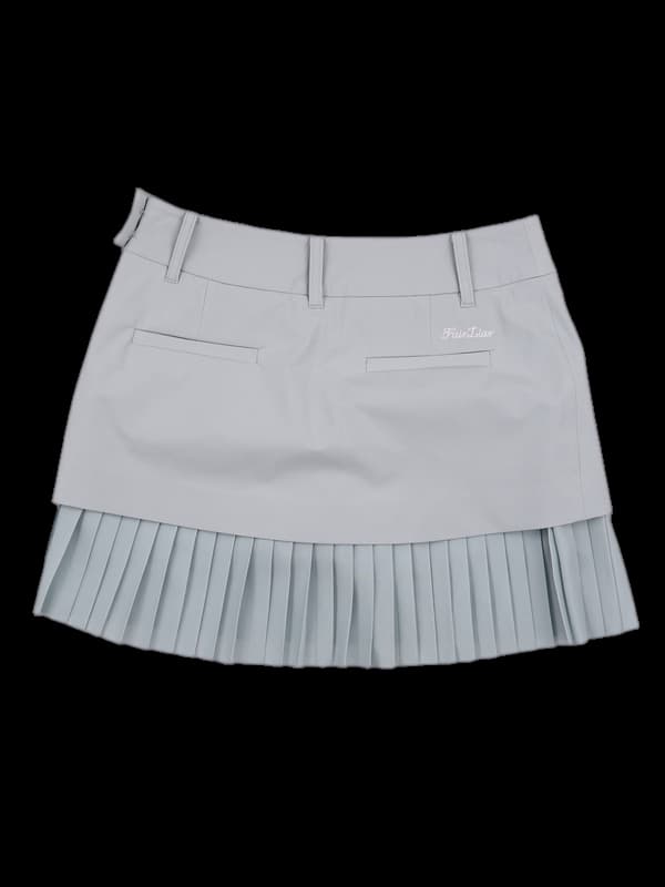 플리츠 진주스커트