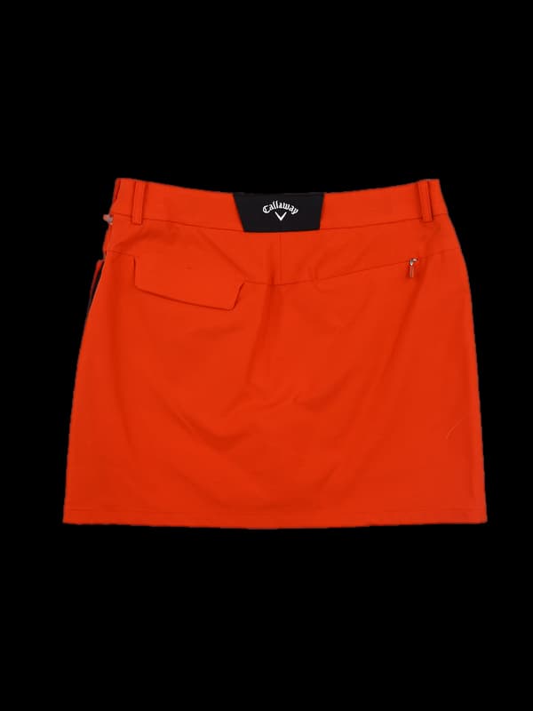 코튼 사이드 로고 스커트