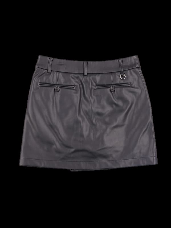  가죽 스트레치 스커트
