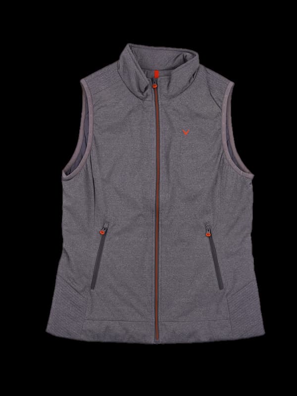 로고 패딩 베스트 집업