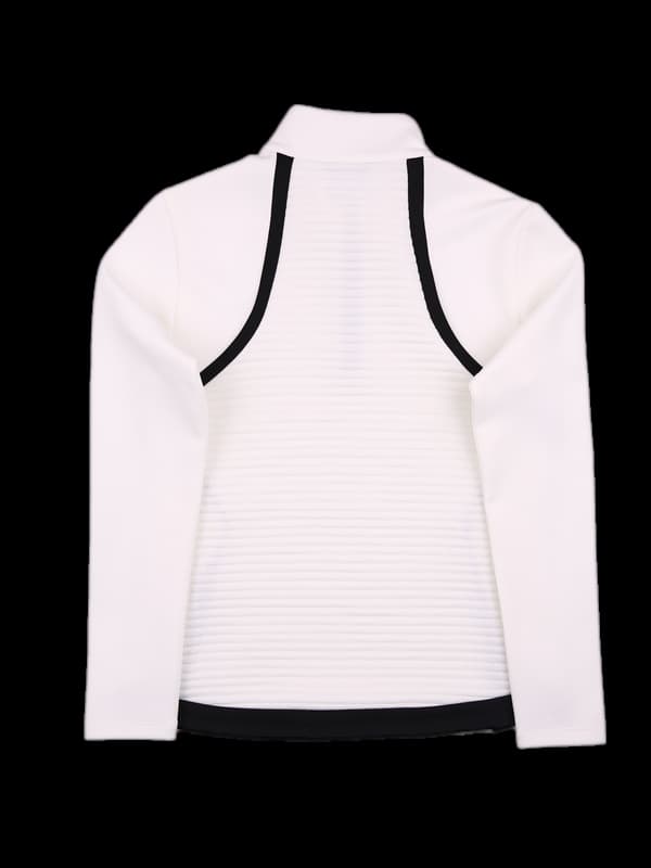  로고 배색 하프집업 긴팔