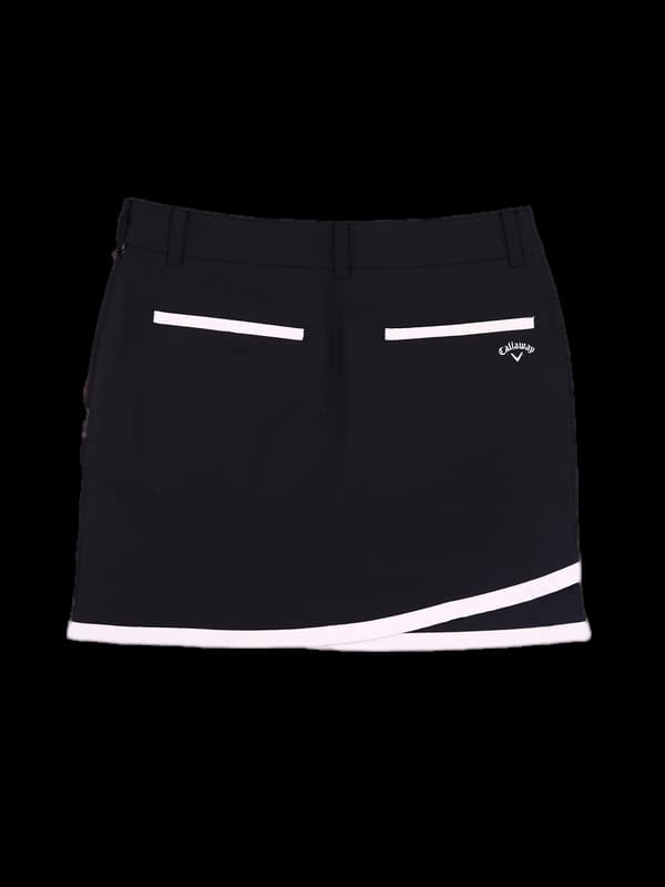 배색 미니스커트