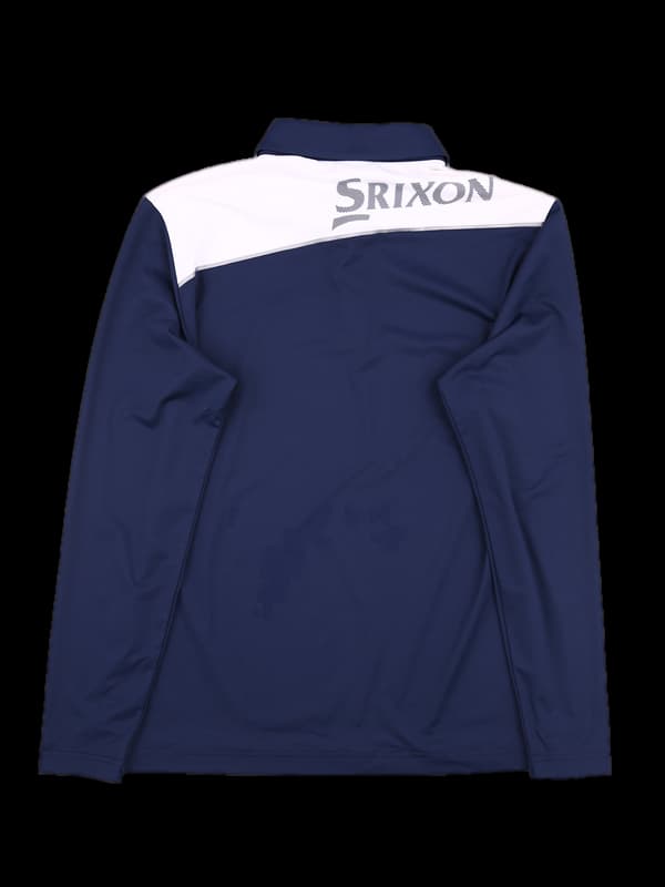 [남성] 배색 로고 카라 긴팔