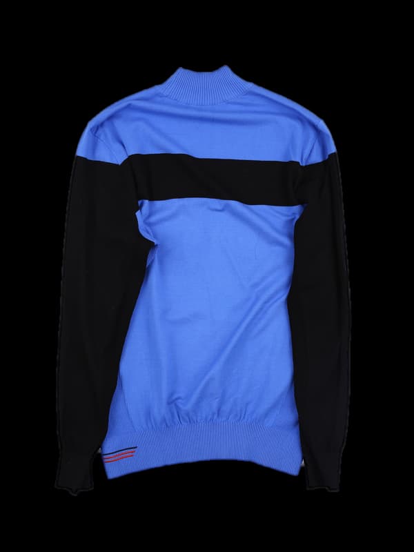 [남성] 배색 하이넥 긴팔 니트