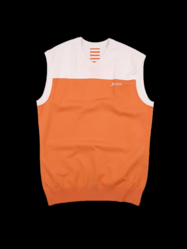 [남성] 배색 투칼라 니트 베스트