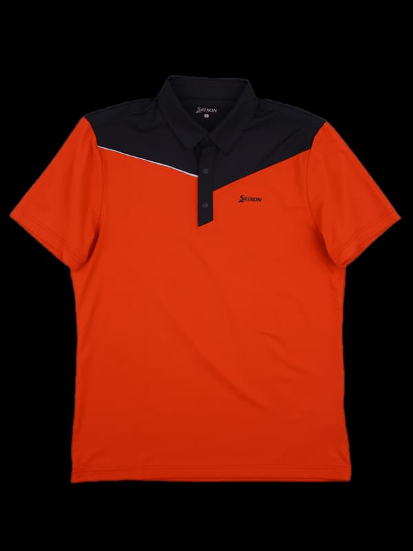 [남성] 로고 배색 카라 반팔