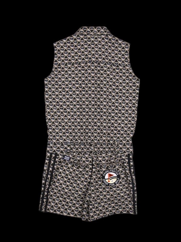 민소매 카라 점프수트