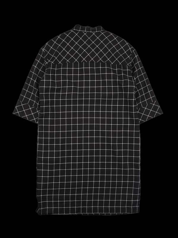 포켓 체크 트임 원피스