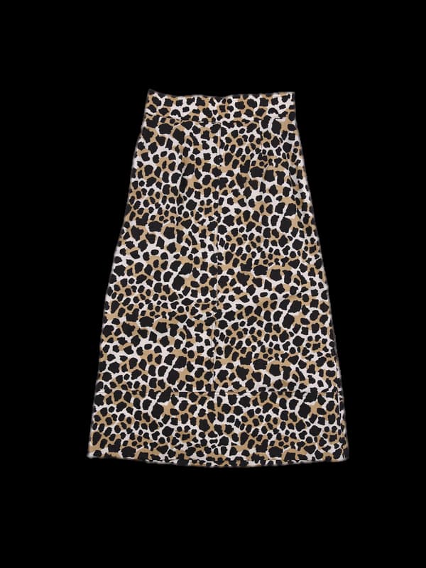 호피 패턴  롱 스커트