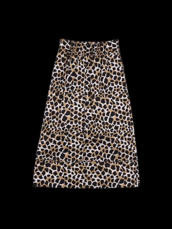 호피 패턴  롱 스커트