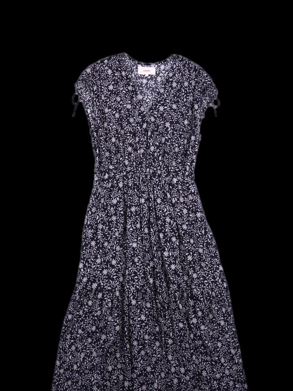 플라워 민소매 롱 원피스