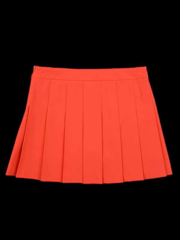 빅 로고 플리츠 스커트