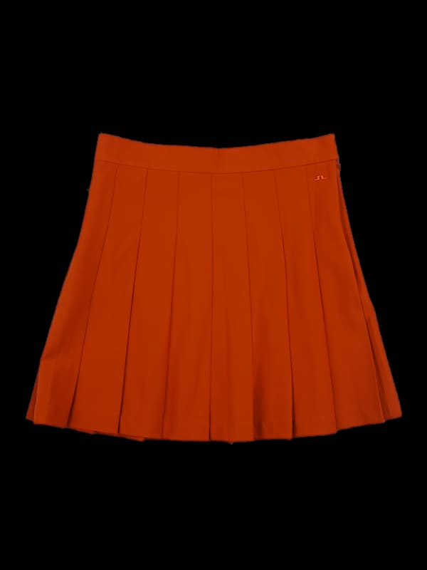 로고 플리츠 스커트