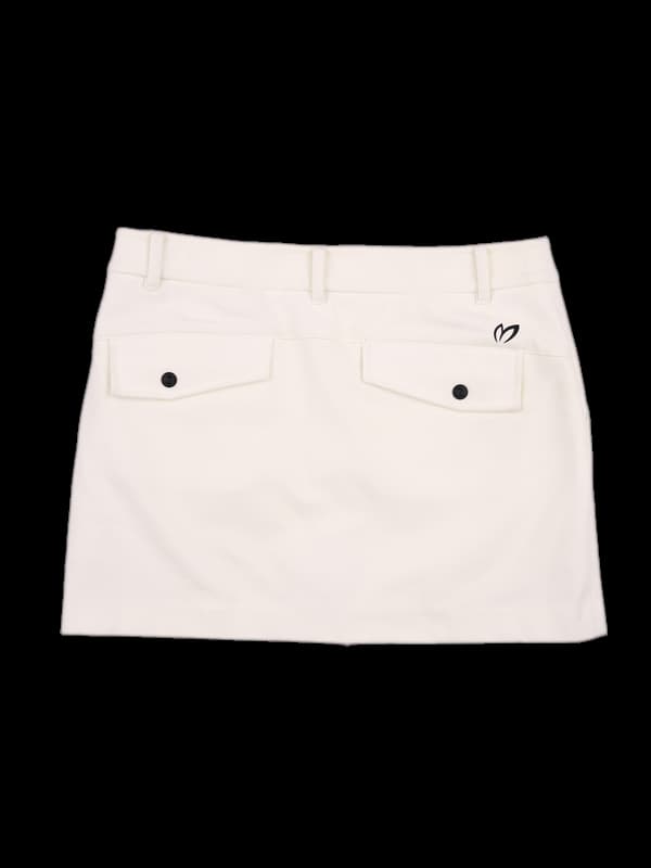 로고 사이드 트임 스커트
