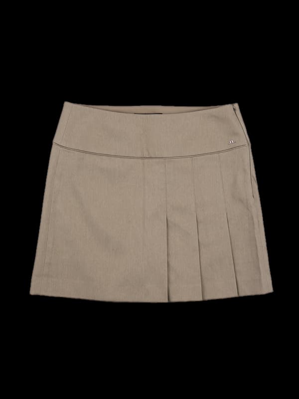 로고 주름 스커트