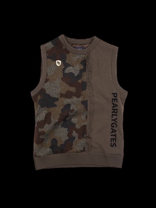 로고 패턴 니트 베스트