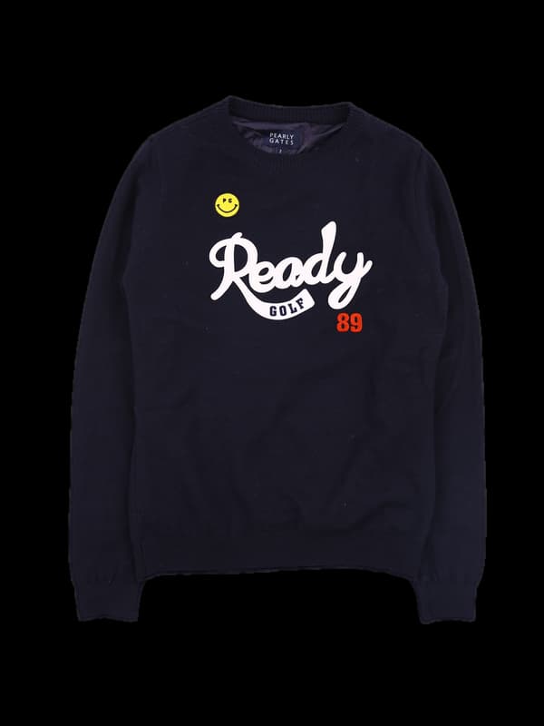 빅로고 라운드 긴팔 니트